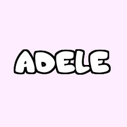 Coloring page first name ADELE