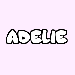 Coloring page first name ADELIE