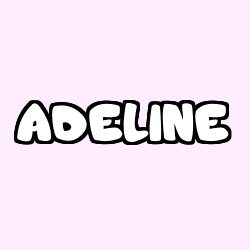 Coloring page first name ADELINE