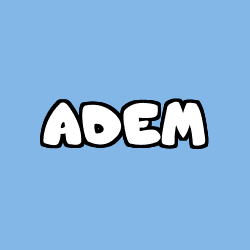Coloring page first name ADEM