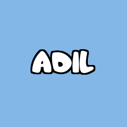 Coloring page first name ADIL