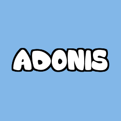 Coloring page first name ADONIS