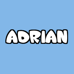 Coloring page first name ADRIAN