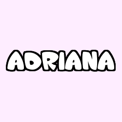 Coloring page first name ADRIANA