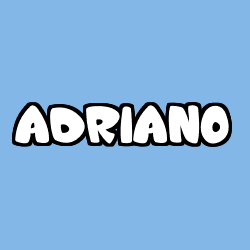 Coloring page first name ADRIANO