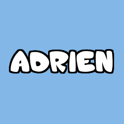 Coloring page first name ADRIEN
