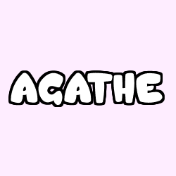 Coloring page first name AGATHE