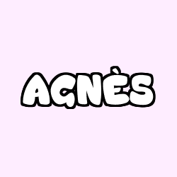 Coloring page first name AGNÈS