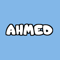 Coloring page first name AHMED