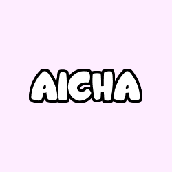 Coloring page first name AICHA