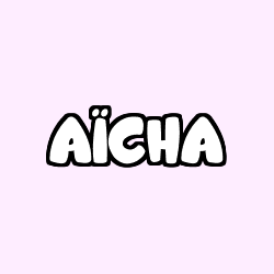 Coloring page first name AÏCHA