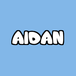 Coloring page first name AIDAN