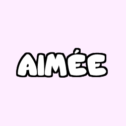 Coloring page first name AIMÉE