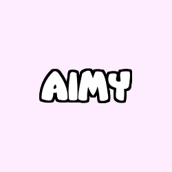 Coloring page first name AIMY