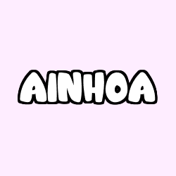 Coloring page first name AINHOA