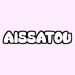 Coloring page first name AISSATOU