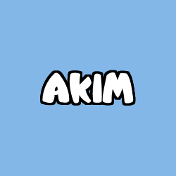 Coloring page first name AKIM