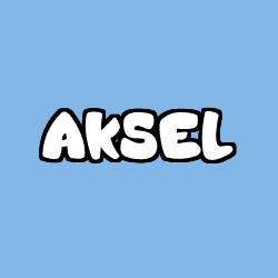 Coloring page first name AKSEL