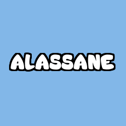 Coloring page first name ALASSANE