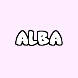 Coloring page first name ALBA