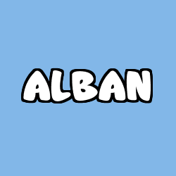 Coloring page first name ALBAN