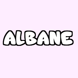 Coloring page first name ALBANE