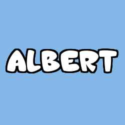 Coloring page first name ALBERT