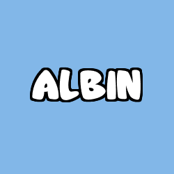 Coloring page first name ALBIN