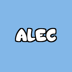 Coloring page first name ALEC