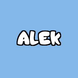 Coloring page first name ALEK