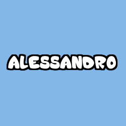 Coloring page first name ALESSANDRO