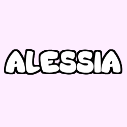 Coloring page first name ALESSIA