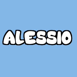 Coloring page first name ALESSIO