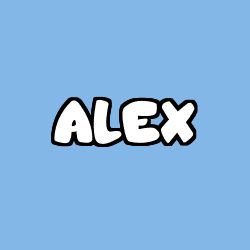 Coloring page first name ALEX