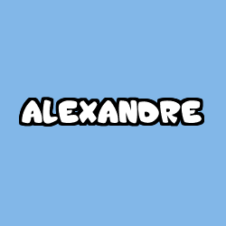 Coloring page first name ALEXANDRE