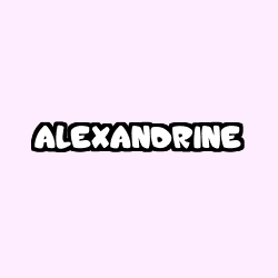 Coloring page first name ALEXANDRINE