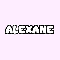 Coloring page first name ALEXANE