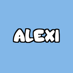 Coloring page first name ALEXI