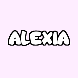 Coloring page first name ALEXIA