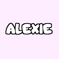 Coloring page first name ALEXIE