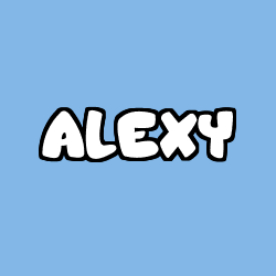 Coloring page first name ALEXY