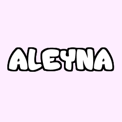 Coloring page first name ALEYNA