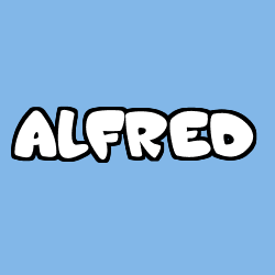 Coloring page first name ALFRED