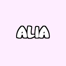Coloring page first name ALIA