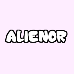 Coloring page first name ALIENOR