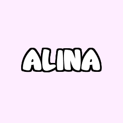 Coloring page first name ALINA