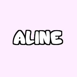 Coloring page first name ALINE