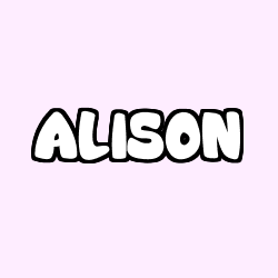 Coloring page first name ALISON