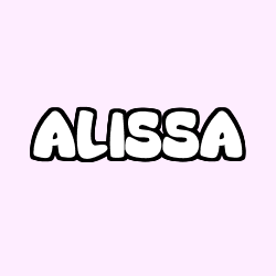 Coloring page first name ALISSA