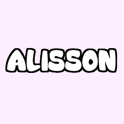 Coloring page first name ALISSON